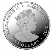 Image 3 for 2022 $5 Australia's Most Dangerous Great White Shark Coloured Silver  Proof Coin in Box