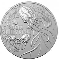 Image 1 for 2023 $1 Australia's Most Dangerous - Australian Box Jellyfish 1oz Silver Investment Coin in capsule