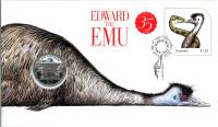 Image 1 for 2023 Issue 29 Edward the Emu PNC with coloured RAM  20cent coin