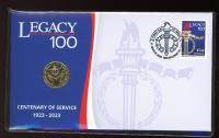 Image 1 for 2023 Issue 9 Legacy 100 Centenary of Service 1923-2023 PNC with RAM Legacy $1 with Memorial Effigy