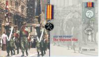 Image 1 for 2023 Lest We Forget The Vietnam War Prestige Cover with Minature Vietnam Medal 