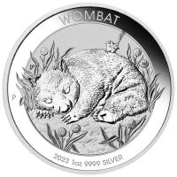 Image 1 for 2023 $1 Australian Wombat 1oz Silver 99.99% Bullion Coin - Perth Mint (Memorial Effigy)