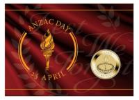 Image 1 for 2023 $1 ANZAC Day - 25 April AlBr on Card (Memorial Obverse)