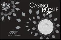 Image 1 for 2023 $1 James Bond Casino Royale Casino Chip 1oz Silver Coin in Card
