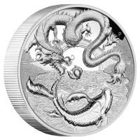 Image 2 for 2023 2oz Silver Proof High Relief Coin - Chinese Myths and Legends Dragon and Koi 
