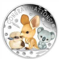Image 2 for 2023 50 cent Newborn Half oz 99.99 Silver Proof Coin Coloured Coin 