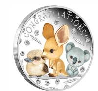 Image 1 for 2023 50 cent Newborn Half oz 99.99 Silver Proof Coin Coloured Coin 