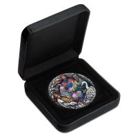 Image 5 for 2023 5oz Silver Fu Lu Shou Antiqued Coloured Coin