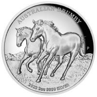 Image 3 for  2023 Australian Brumby 2oz Silver Proof High Relief Coin