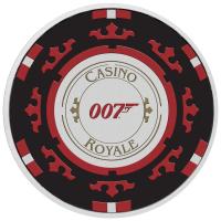 Image 3 for 2023 James Bond Casino Royale Casino Chip 1oz Silver Coloured Coin in Card