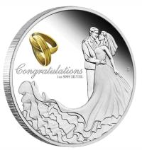 Image 1 for 2023 $1 Congratulations on your Wedding 1oz Silver Proof Coin