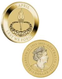 Image 3 for 2023 $1 ANZAC Day - 25 April AlBr on Card (Memorial Obverse)