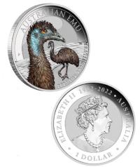 Image 3 for 2023 $1 Australian Emu 1oz Silver Coloured Coin - Memorial Effigy