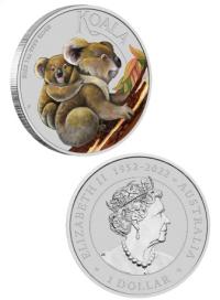 Image 2 for 2023 $1 Koala 1oz Silver Coloured Coin - Perth 2023 National Stamp & Coin Exhibition on Card 