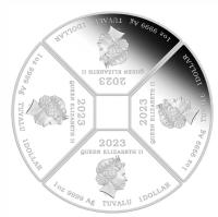 Image 4 for 2023 $1 Year of the Rabbit Quadrant 1oz Silver Proof Four Coin Set - Tuvalu