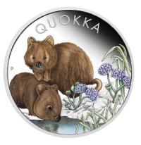 Image 3 for 2023 $1 Quokka Coloured 1oz Silver Proof Coin  (With Memorial Effigy)