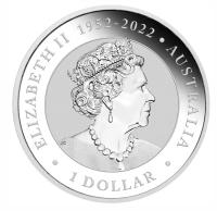 Image 4 for 2023 $1 Wombat 1oz Silver Coloured Coin on Card - Perth Mint  (Memorial Effigy)
