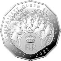 Image 2 for 2023 50 Cent Elizabeth Regina - HM Queen Elizabeth II Commemoration Fine Silver Proof Coin - STRICT LIMITS APPLY