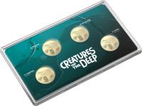 Image 7 for 2023 $1 Creatures of the Deep AlBr Mintmark & Privy Mark UNC Four Coin Set