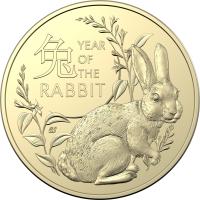 Image 3 for 2023 $1 Year of the Rabbit 2 Coin Set AlBr Uncirculated 