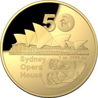 Image 1 for 2023 $100 - 50th Anniversary of the Sydney Opera House 1oz Gold Proof Domed Coin