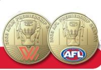 Image 3 for 2023 $1 AFL & AFLW Collectable Coin Folder & 20 $1 RAM Coins in UNOPENED Tube 