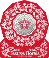 Image 8 for 2023 50 Cent - Christmas Decoration - Festive Floral CuNi UNC Coin hanging Decoration Holder - SET OF 5 