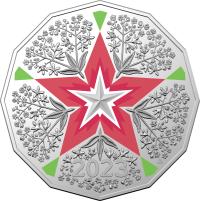 Image 7 for 2023 50 Cent - Christmas Decoration - Festive Floral CuNi UNC Coin hanging Decoration Holder - SET OF 5 