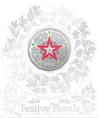 Image 6 for 2023 50 Cent - Christmas Decoration - Festive Floral CuNi UNC Coin hanging Decoration Holder - SET OF 5 