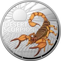 Image 1 for 2023 $5 Australia's Most Dangerous - Desert Scorpion 1oz .999 Silver Coloured Proof Coin