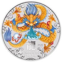 Image 2 for 2024 25 cent Australian Lunar Series III - Year of the Dragon Quarter oz Silver Coloured Coin - Melbourne Money Expo ANDA Special