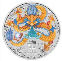 Image 3 for 2024 $1 Australian Lunar Series III - 2024 Year of the Dragon 1oz Silver Coloured Coin in Card