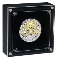 Image 2 for 2024 $1  Australian Lunar Series III Year of the Dragon 1oz Silver Gilded Coin 