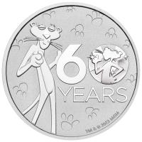 Image 3 for 2024 $1 Pink Panther 60th Anniversary 1oz Silver Tuvalu Coin in Card 