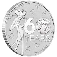 Image 2 for 2024 $1 Pink Panther 60th Anniversary 1oz Silver Tuvalu Coin in Card 