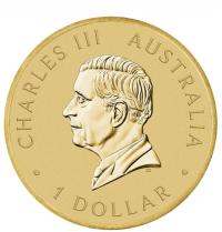 Image 4 for 2024 $1 ANZAC Day AlBr Coin in Card (Perth Mint) with King Charles III Effigy