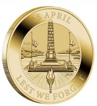 Image 3 for 2024 $1 ANZAC Day AlBr Coin in Card (Perth Mint) with King Charles III Effigy