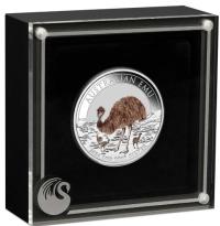Image 2 for 2024 $1 Australian Emu 1oz Silver Coloured Coin (Perth Mint)