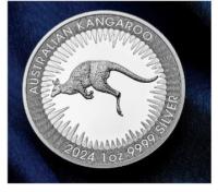 Image 3 for 2024 $1 Australian Kangaroo 1oz Silver Proof Coin featuring King Charles III Obverse First issue - Perth Mint