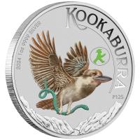 Image 2 for 2024 $1 Australian Kookaburra 1oz Silver Coin with Green Ampelmann Privy Berlin World Money Fair - Perth Mint 