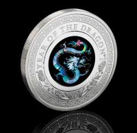 Image 1 for 2024 $1 Australian Opal Lunar Series - Year of the Dragon 1oz Silver Proof Coin - Perth Mint