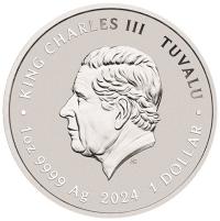 Image 4 for 2024 $1 Teenage Mutant Ninja Turtles (tm) 40th Anniversary 1oz Silver Tuvalu Coin in Card 