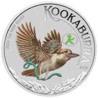 Image 3 for 2024 $1 Australian Kookaburra 1oz Silver Coin with Green Ampelmann Privy Berlin World Money Fair - Perth Mint 