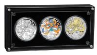 Image 1 for 2024 $1 Australian Lunar Series III Year of the Dragon 1oz Silver Trio Collection