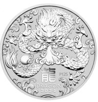 Image 2 for 2024 $1 Australian Lunar Series III Year of the Dragon 1oz Silver Perth Mint Bullion Coin