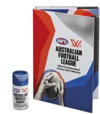Image 2 for 2024 $1 AFL - Season 2 Collectable Coin Folder and  20 AFL Coin Tube with randomly placed Coloured Women's AFLW & Men's  (AFL) coloured coins
