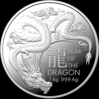 Image 2 for 2024 $30 Lunar Year of the Dragon 1kg Silver Proof Coin