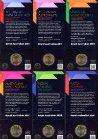 Image 3 for 2024 $1 Australia In Space - Out of this World AlBr  UNC Coin - Brisbane Counterstamp - Set of 6
