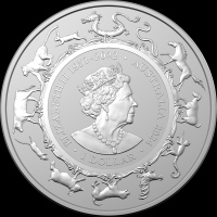 Image 2 for 2024 $1 Year of the Dragon 1oz Silver Investment Coin in Capsule - Royal Aust Mint