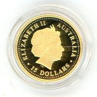 Image 2 for 2000 One Tenth oz Gold Proof Kangaroo in Capsule